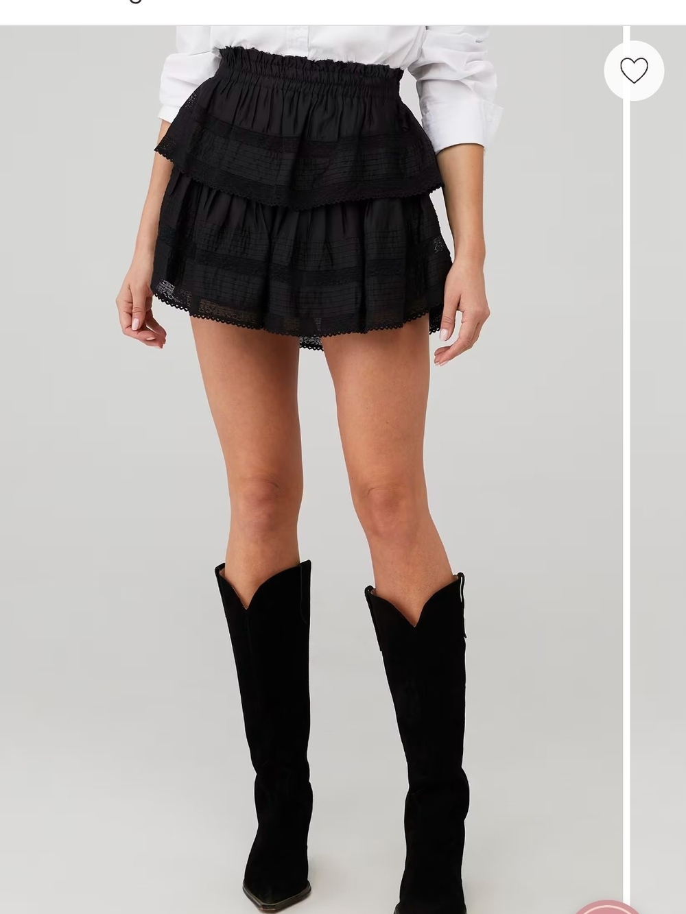 Black LoveShackFancy Skirt